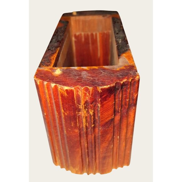 Vintage Wooden Planter Box With Vine Design & Engraved Quote - Picture 3 of 8